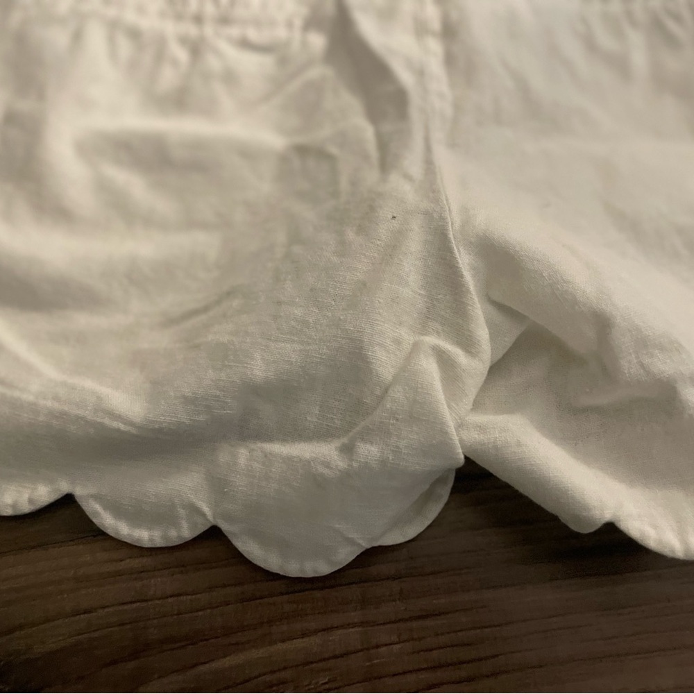 J. Crew White High Waist Scalloped Shorts - Picture 5 of 6